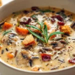 Creamy Autumn Wild Rice Soup