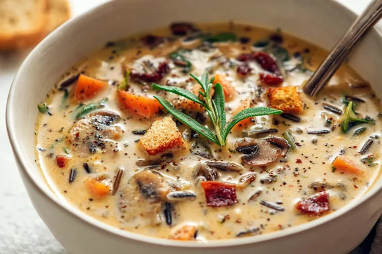 Creamy Autumn Wild Rice Soup
