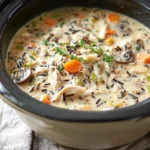 Creamy Slow Cooker Chicken & Wild Rice Soup