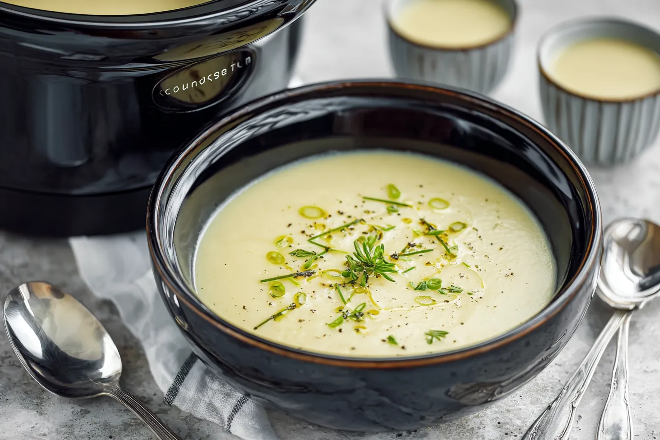 Creamy Slow Cooker Potato Leek Soup