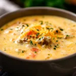 Crock Pot Cheeseburger Soup