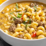 Easy Cheeseburger Pasta Soup