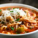 Easy Crockpot Chicken Parmesan Soup