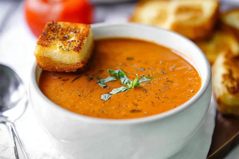 Easy Homemade Roasted Tomato Basil Soup