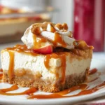 Easy No Bake Caramel Apple Cheesecake