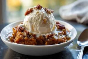 Easy Pumpkin Pecan Cobbler