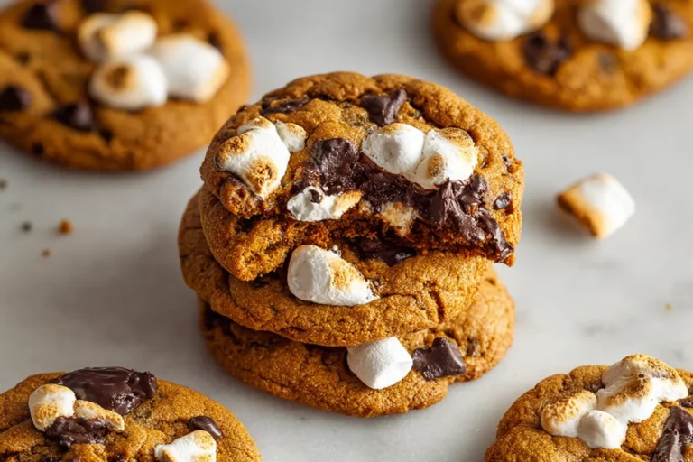 Easy Pumpkin S'mores Cookies