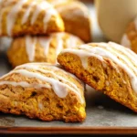Easy Pumpkin Scones with Spiced Glaze
