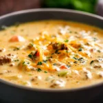 Easy Slow Cooker Cheeseburger Soup