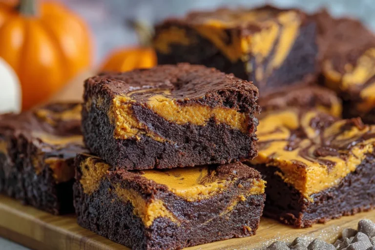 Fudgy Pumpkin Swirl Brownies