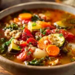 Hearty Ground Turkey & Vegetable Soup