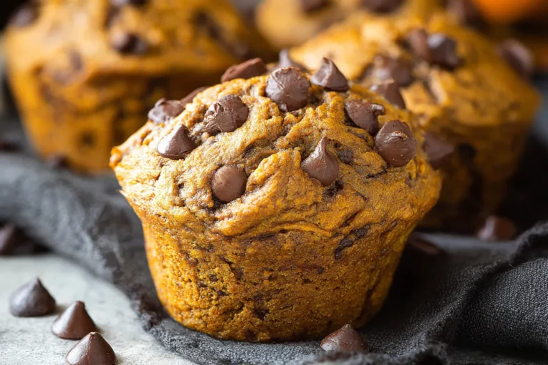 One Bowl Pumpkin Chocolate Chip Muffins
