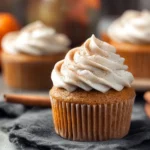 Pumpkin Cupcakes with Cinnamon Cream Cheese Frosting