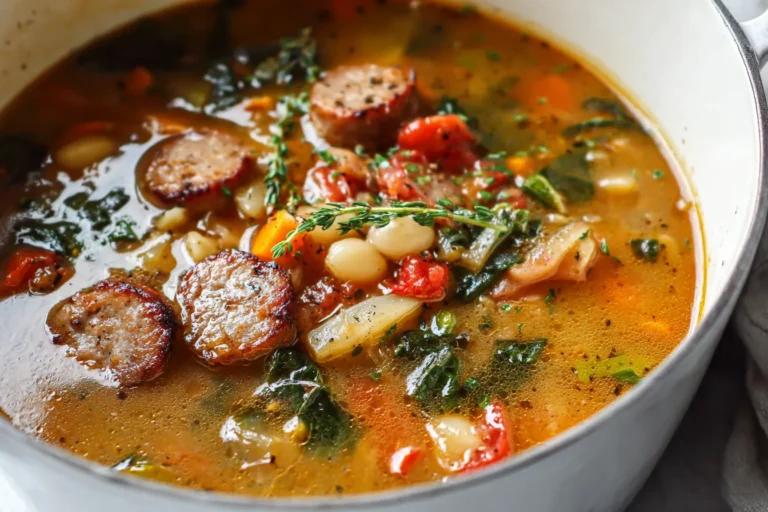 Savory Chicken Sausage Soup
