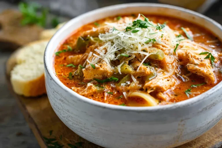 The BEST Chicken Parmesan Soup