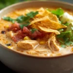 The Best Creamy Chicken Tortilla Soup