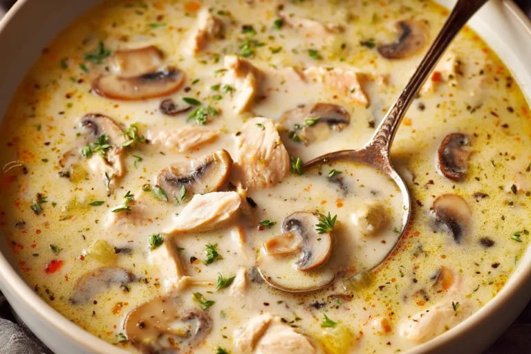 The Best Creamy Chicken Mushroom Soup
