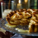 Toffee Apple Pie with Vanilla Custard