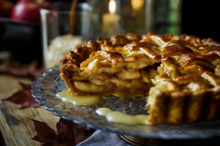 Toffee Apple Pie with Vanilla Custard