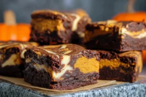 Cream Cheese Swirl Pumpkin Brownies