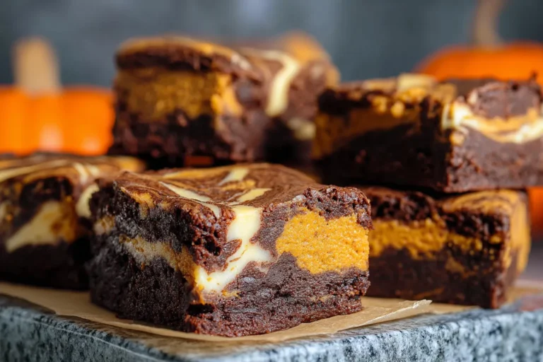 Cream Cheese Swirl Pumpkin Brownies