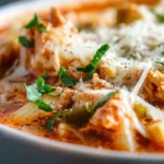 Creamy Crockpot Chicken Parm Soup