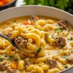 Creamy One Pot Cheeseburger Mac Soup