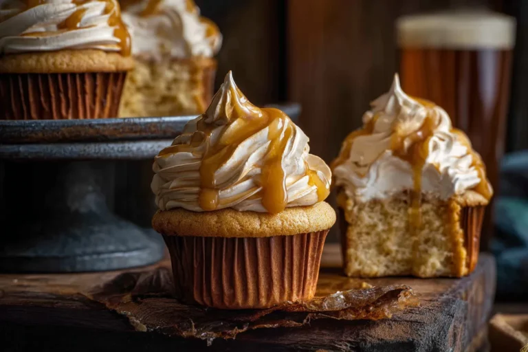 Easy Homemade Butterbeer Cupcakes
