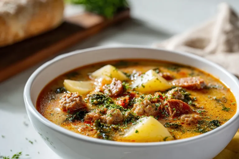 Loaded Spicy Sausage Potato Soup