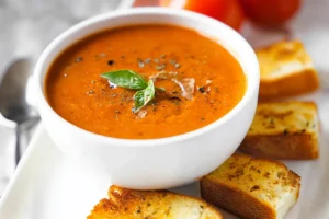 Oven Roasted Tomato Basil Soup