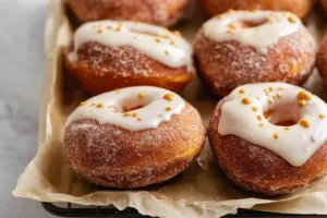 Pumpkin Spice Doughnuts with Cream Cheese Glaze