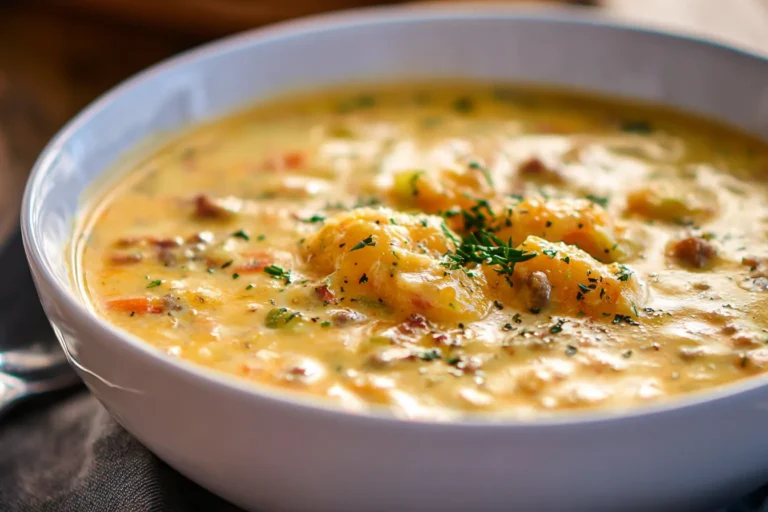 Set It & Forget It Cheeseburger Soup