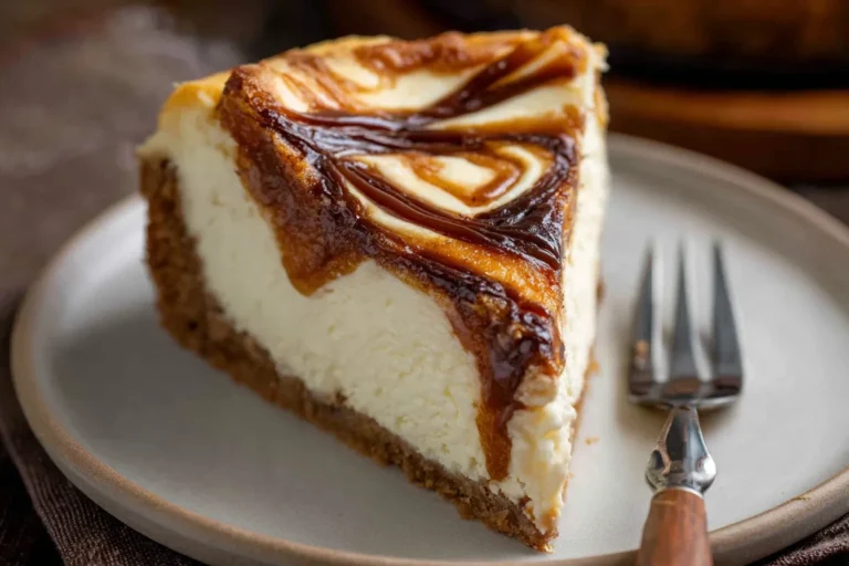 Spiced Apple Butter Swirl Cheesecake