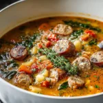 The BEST Chicken Sausage Soup