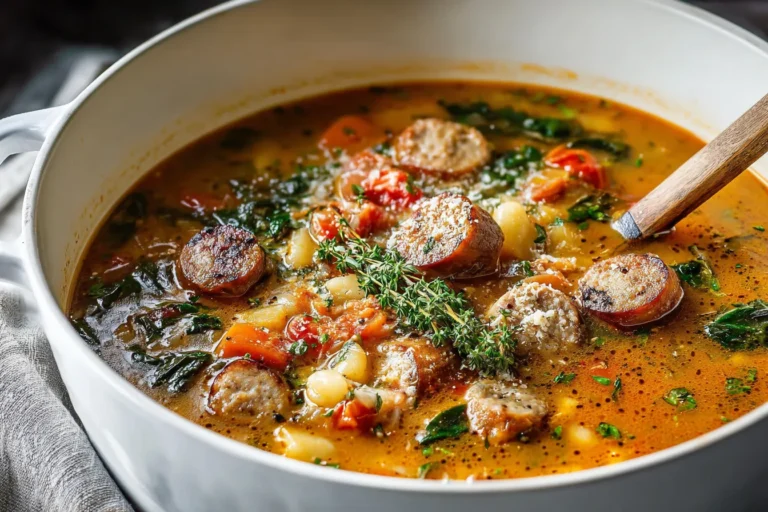 The BEST Chicken Sausage Soup
