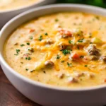 The BEST Crock Pot Cheeseburger Soup