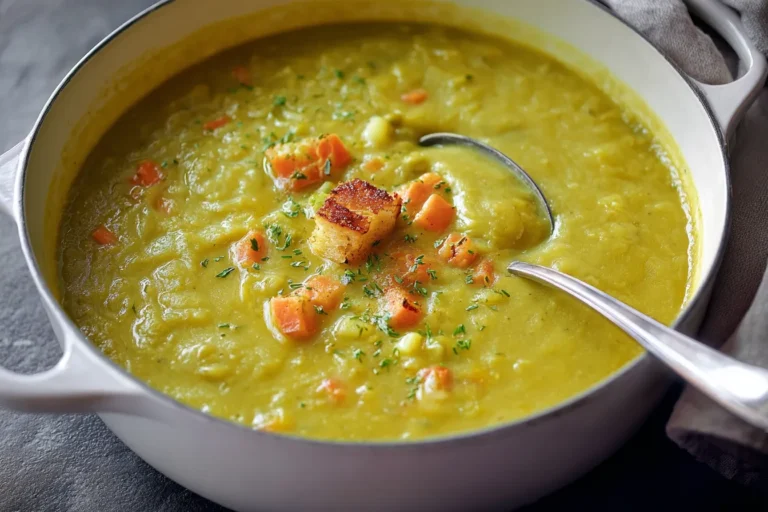 The BEST High Protein Split Pea Soup