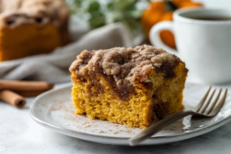 The Best Pumpkin Coffee Cake with Cinnamon Swirl