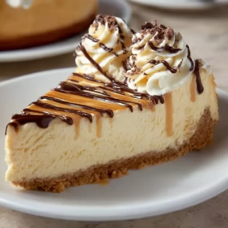 Delicious easy white chocolate peanut butter cheesecake slice on a plate