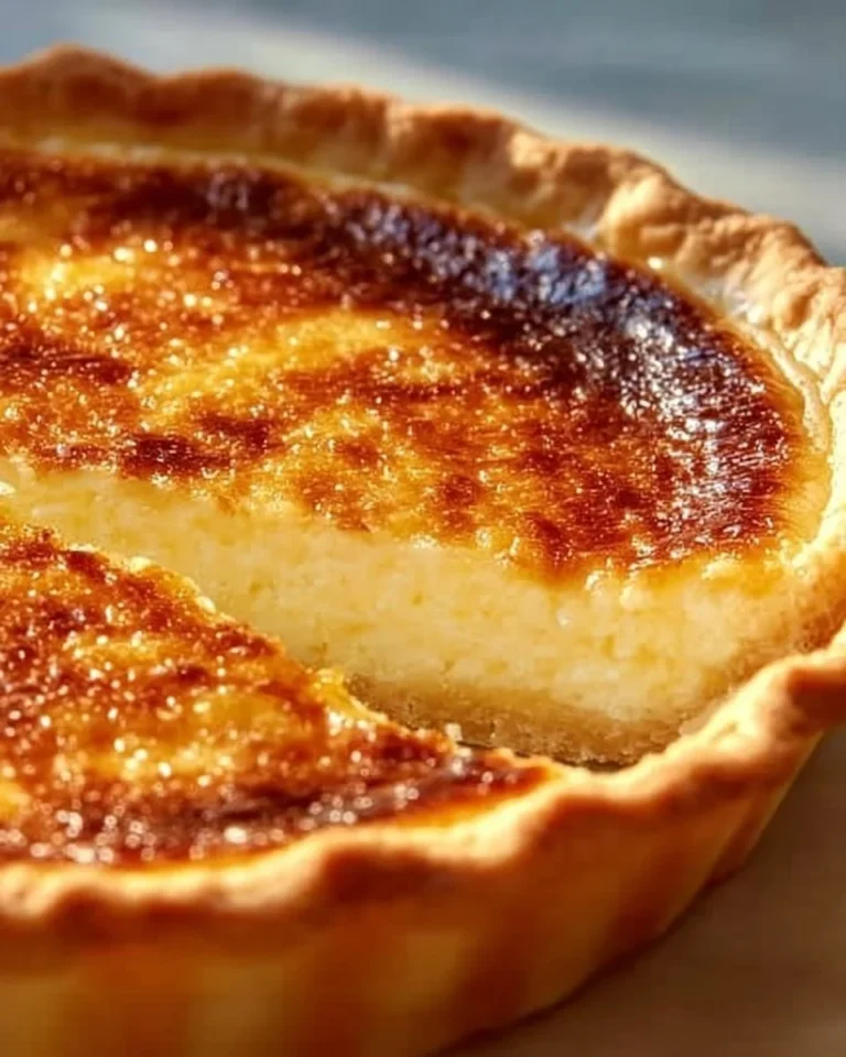 Delicious old-fashioned egg custard pie with a golden crust