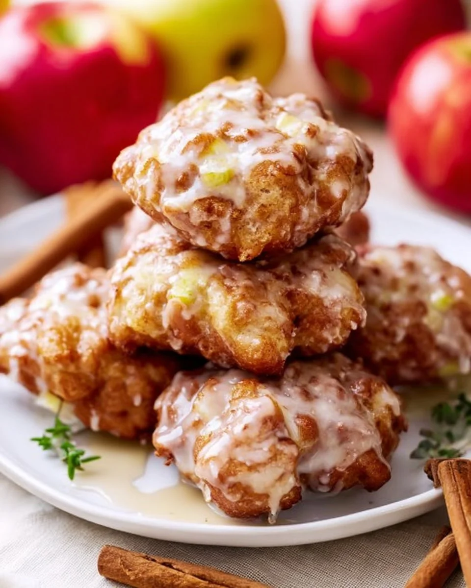 Air Fryer Applesauce Fritters cooked to crispy perfection