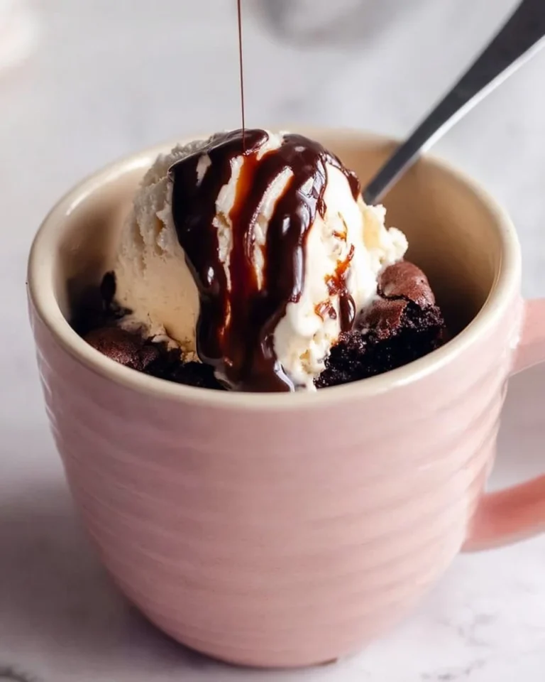 Delicious Chocolate Mug Brownie served in a mug for a quick dessert treat