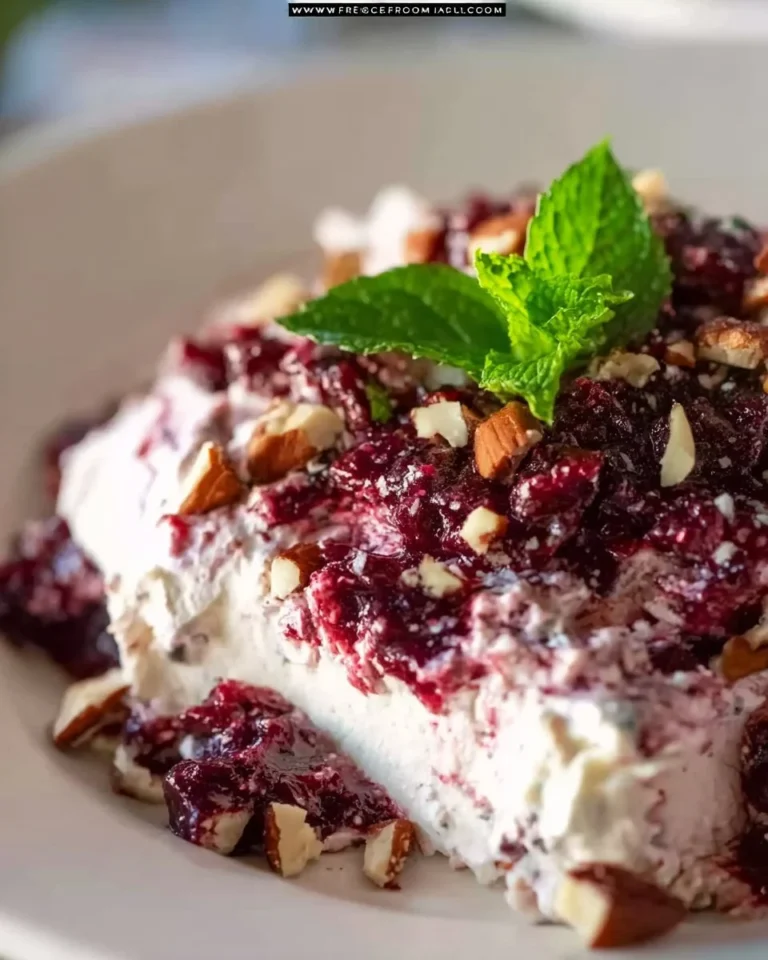 Cranberry Cream Cheese Spread with Pecans served in a bowl