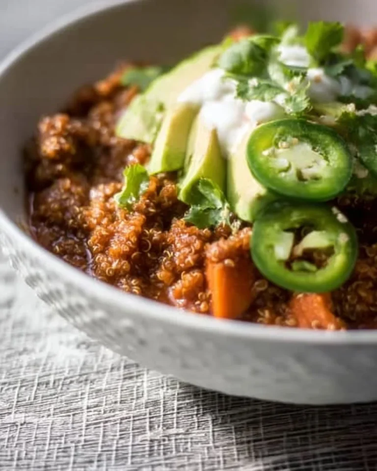 Bowl of Instant Pot turkey chili with fresh herbs and toppings