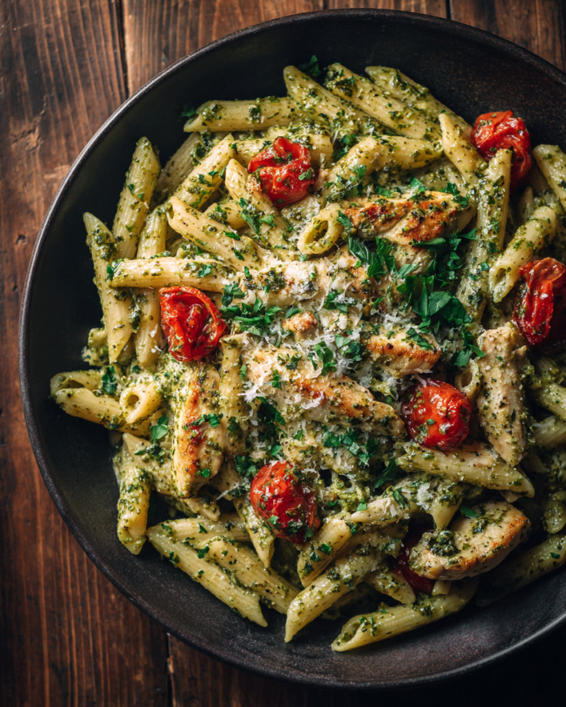 Creamy Chicken Pesto Pasta