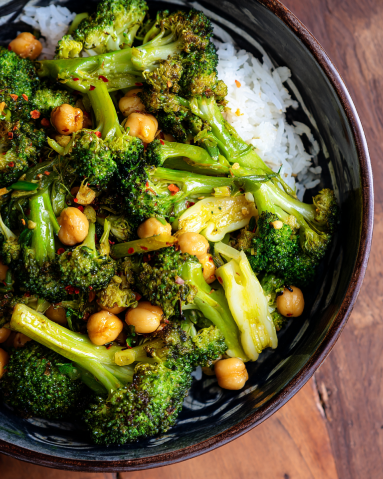 Flavorful Garlic Broccoli Stir Fry with Chickpeas - Quick Vegan Dinner Recipe 9 GARLIC BROCCOLI STIR FRY WITH CHICKPEAS