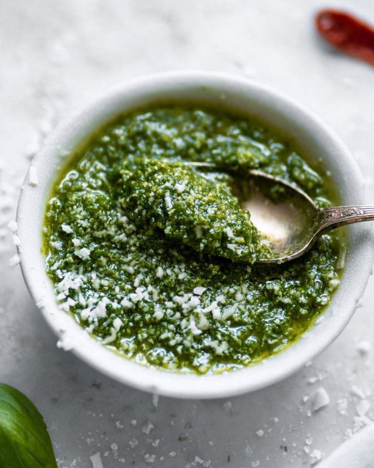 Basil Pesto Recipe - Homemade Fresh Herb Sauce in 15 Minutes 4 Basil Pesto Recipe