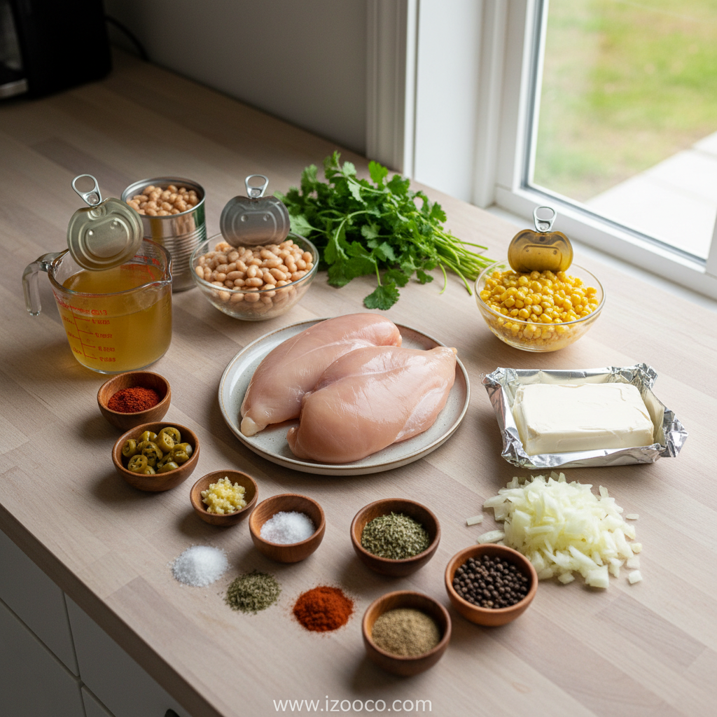 Ingredients for white chicken chili