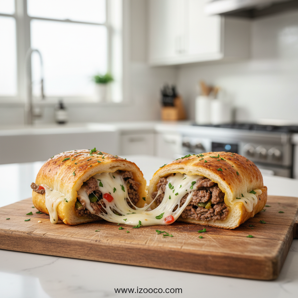 Keto Philly Cheesesteak Rolls: Easy Low-Carb Dinner Recipe 1 Delicious keto Philly cheesesteak rolls on a plate