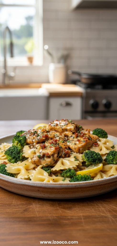 cowboy-butter-lemon-bowtie-chicken-pasta-with-broccoli-for-dinner_feature